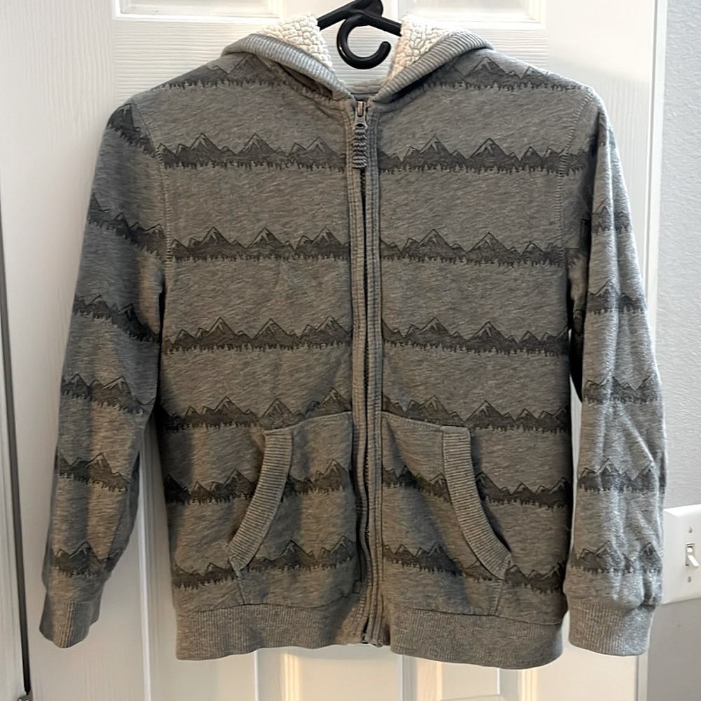 Kids grey hooded jacket